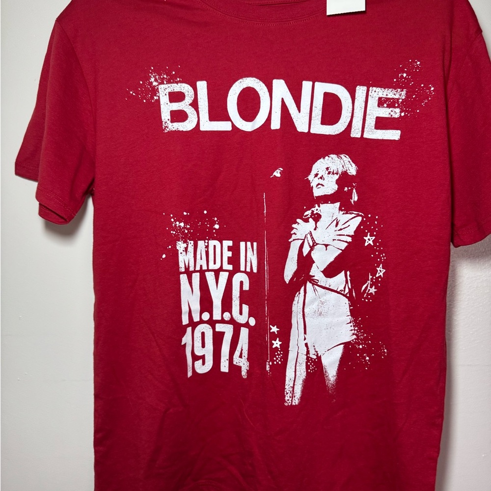 NWT Blondie Music Singer Red Band T Shirt Kids Size Large 8/10